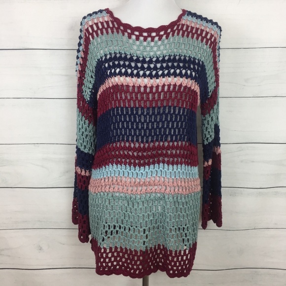 Show Me Your Mumu Paula Crochet Stripe Pullover - Picture 2 of 9